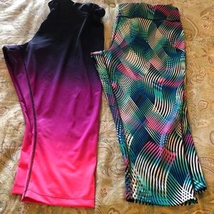 Xersion mix n match athletic Capris tops lot 1x 2x